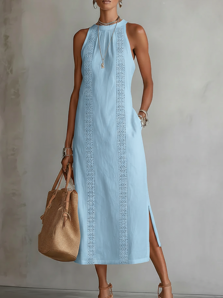 Cecile | Linen Collar Midi