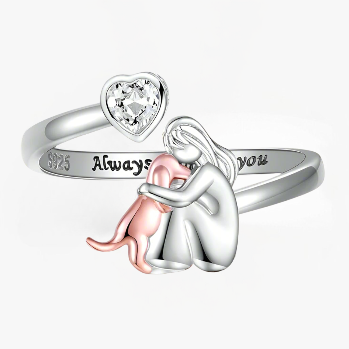 Anne™ - Ring with Dog Icon (Pink)