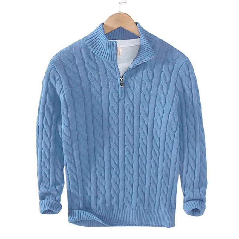 TAEBAEK | Ribbed Sweater with Zipper and Unique Design