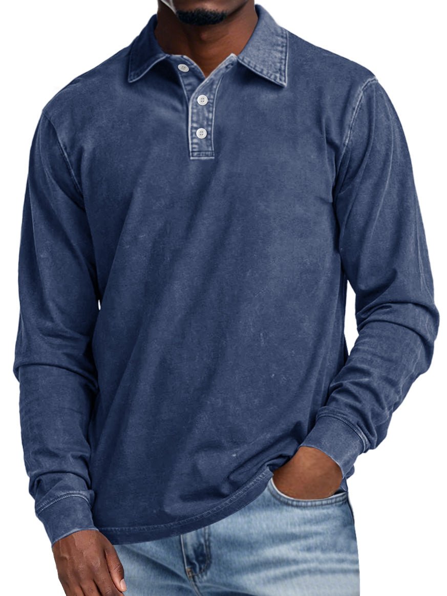 VECHO | Retro Polo with Long Sleeves – Elegance and Daily Comfort