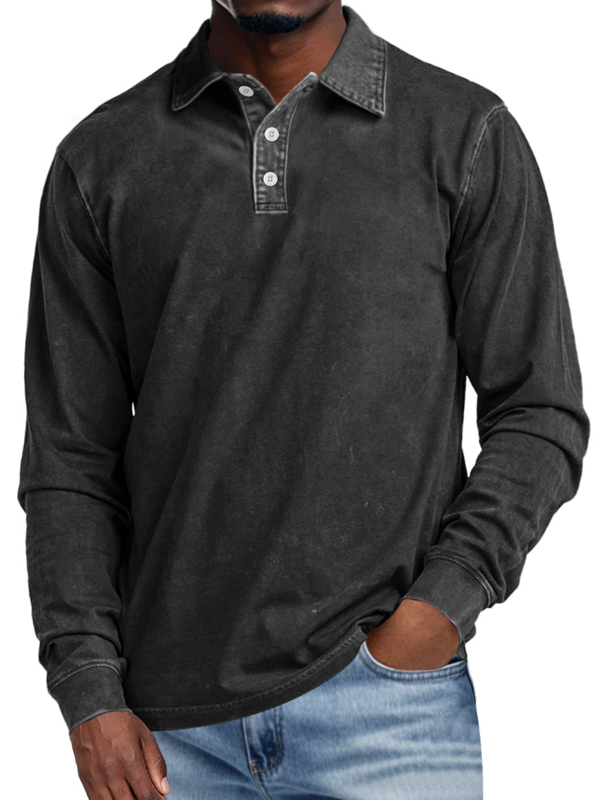 VECHO | Retro Polo with Long Sleeves – Elegance and Daily Comfort